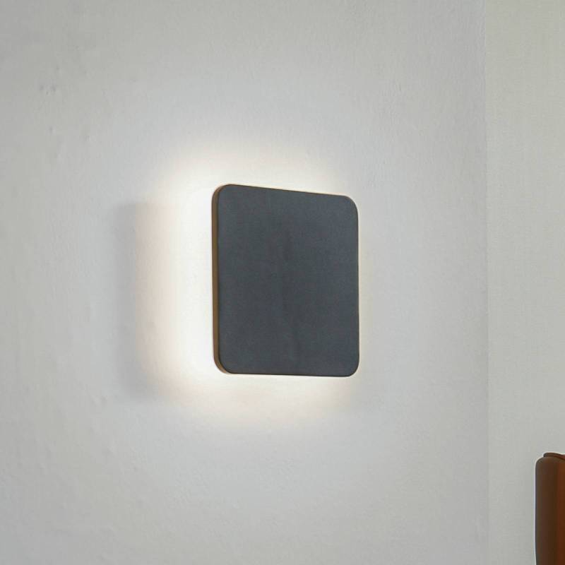 Lucande LED-Wandleuchte Elrik, schwarz, 22 cm hoch, Metall von LUCANDE