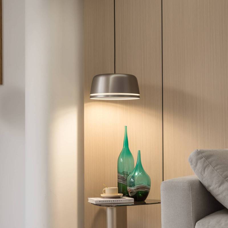 Lucande LED-Hängeleuchte Faelinor, grau, Aluminium, Ø 35 cm von LUCANDE