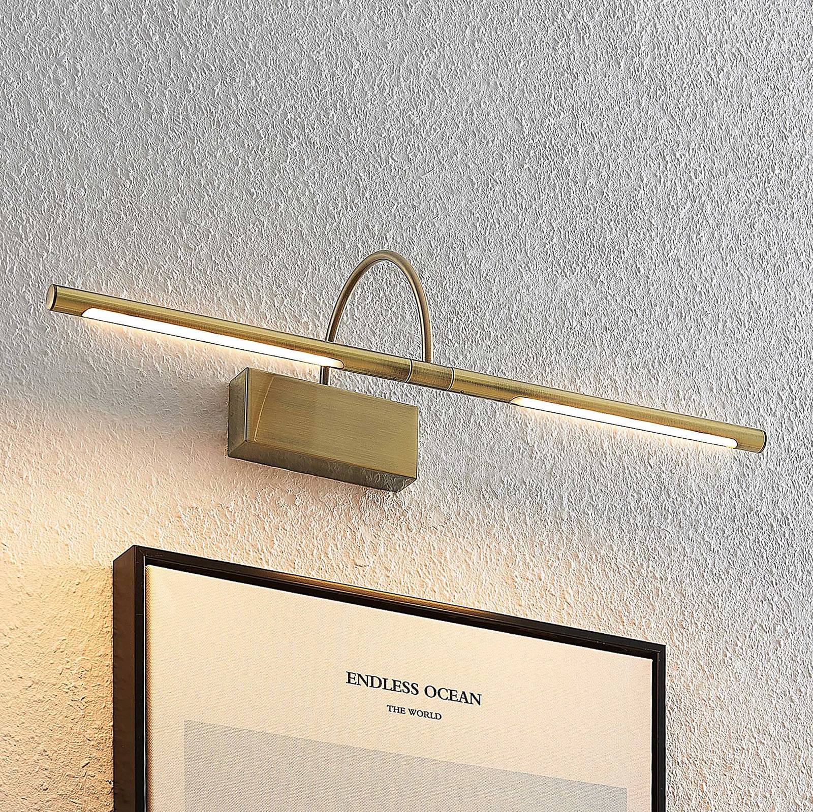 Lucande LED-Bilderlampe Fehmke, messingfarben, Metall, 52 cm Lucande LED-Bilderlampe Fehmke, messingfarben, Metall, 52 cm von LUCANDE