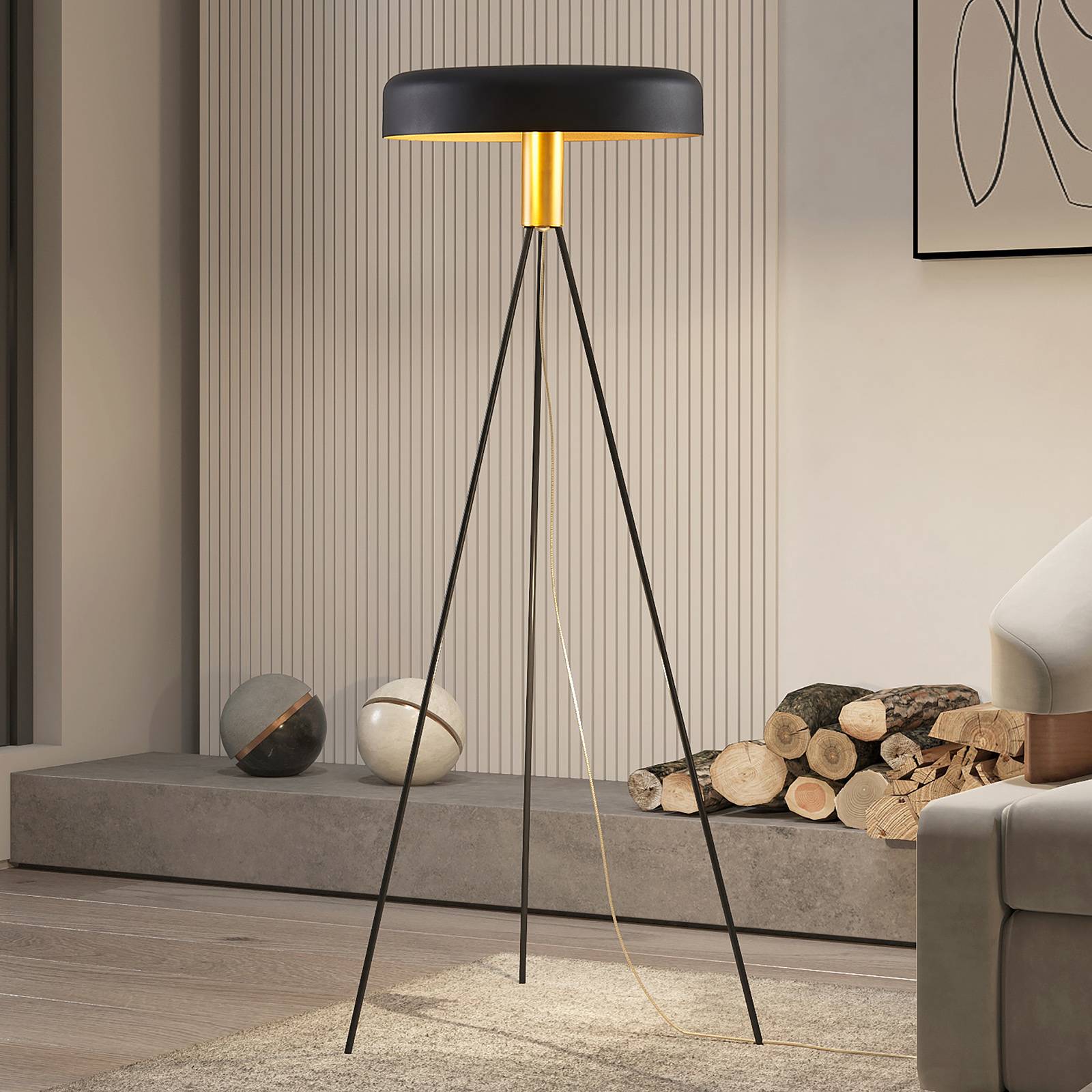 Lucande Filoreta Stehlampe in Schwarz von LUCANDE