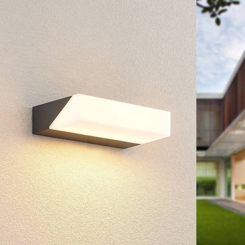 Lucande LED-Außenwandleuchte Golnar, anthrazit, 25 cm von LUCANDE