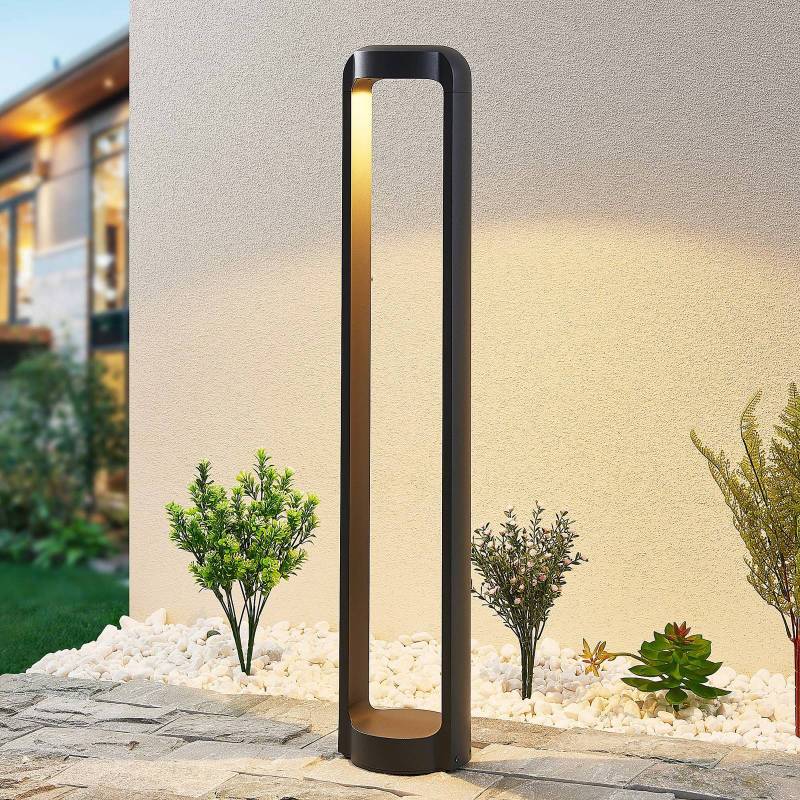 Lucande LED-Wegeleuchte Habsa, 80 cm, anthrazit, Metall von LUCANDE