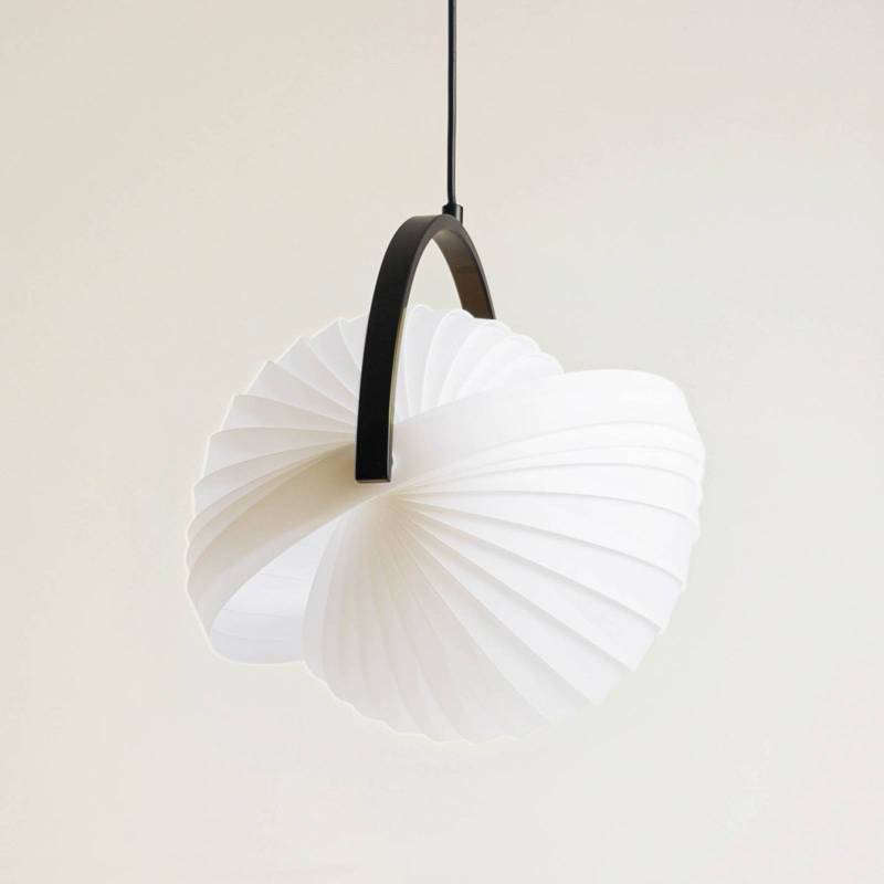 Lucande Hängeleuchte Helva, weiß,1-flg., Ø40cm, drehbar von LUCANDE