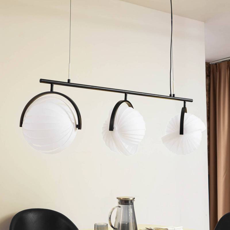 Lucande Hängeleuchte Helva, weiß, 3-flg., 108 cm, drehbar von LUCANDE