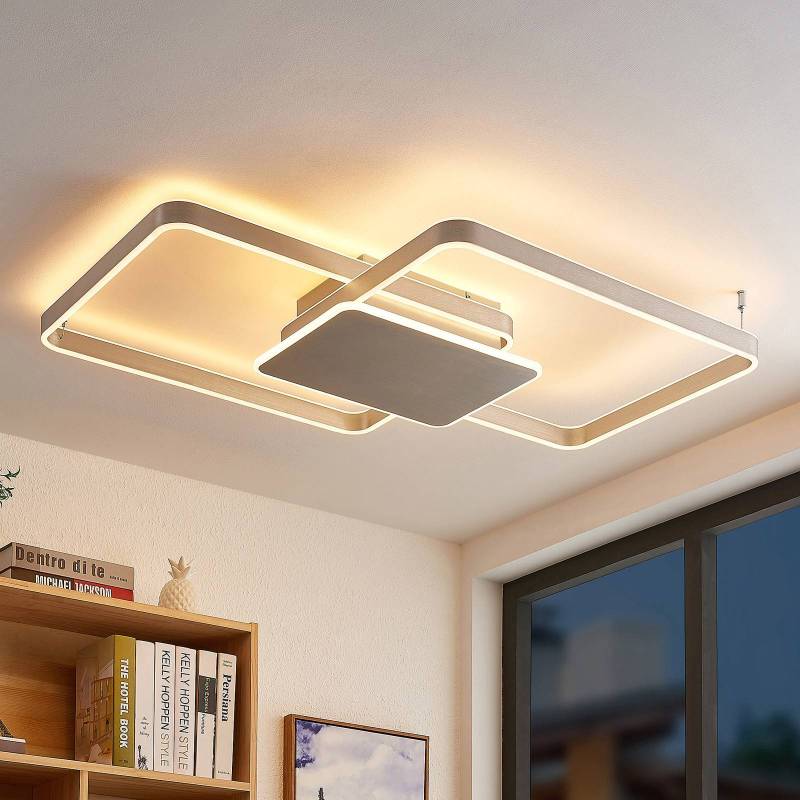 Lucande Kadira LED-Deckenlampe, 102 cm, nickel von LUCANDE