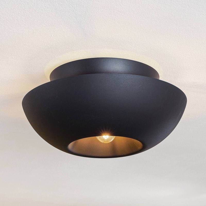Lucande Deckenleuchte Kellina, Ø 48 cm, schwarz, Metall von LUCANDE