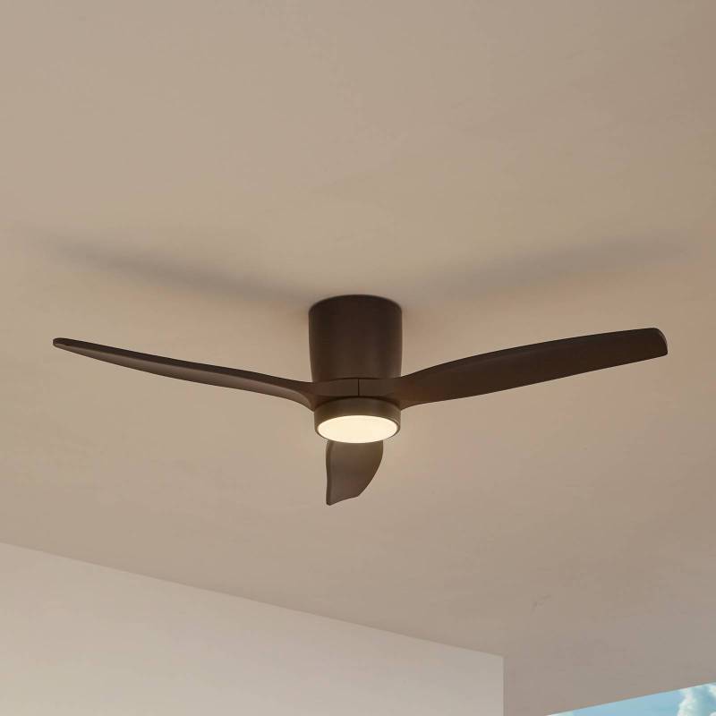 Lucande LED-Außen-Deckenventilator Sorin, schwarz, DC, leise von LUCANDE