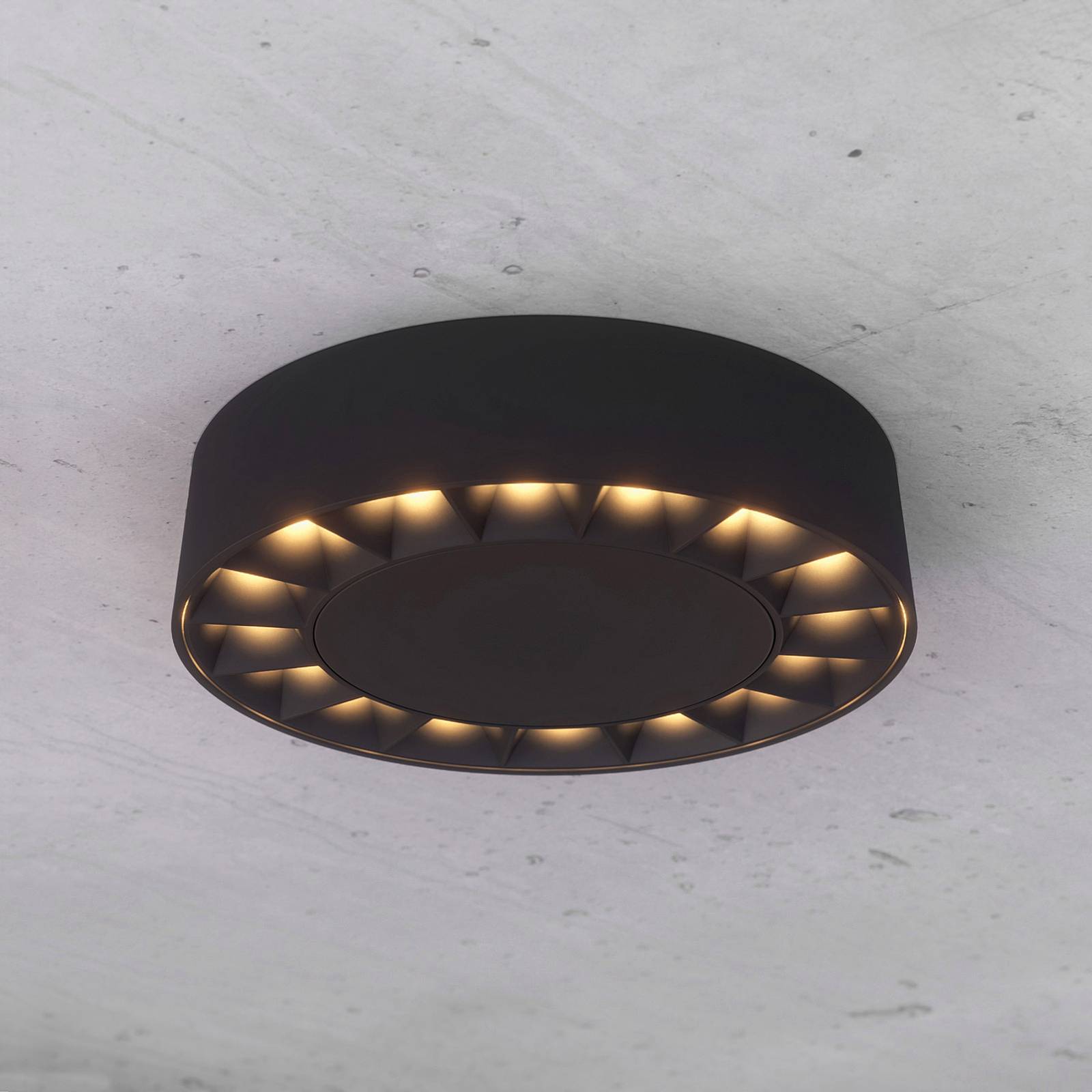 Lucande LED-Außendeckenleuchte Kelissa, rund, schwarz Lucande LED-Außendeckenleuchte Kelissa, rund, schwarz von LUCANDE