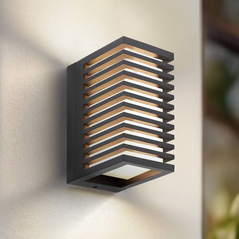 Lucande LED-Außenwandleuchte Ariza, schwarz, Aluminium von LUCANDE