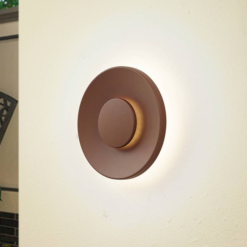 Lucande LED-Außenwandleuchte Kayana, rostfarben, Alu, 24 cm von LUCANDE