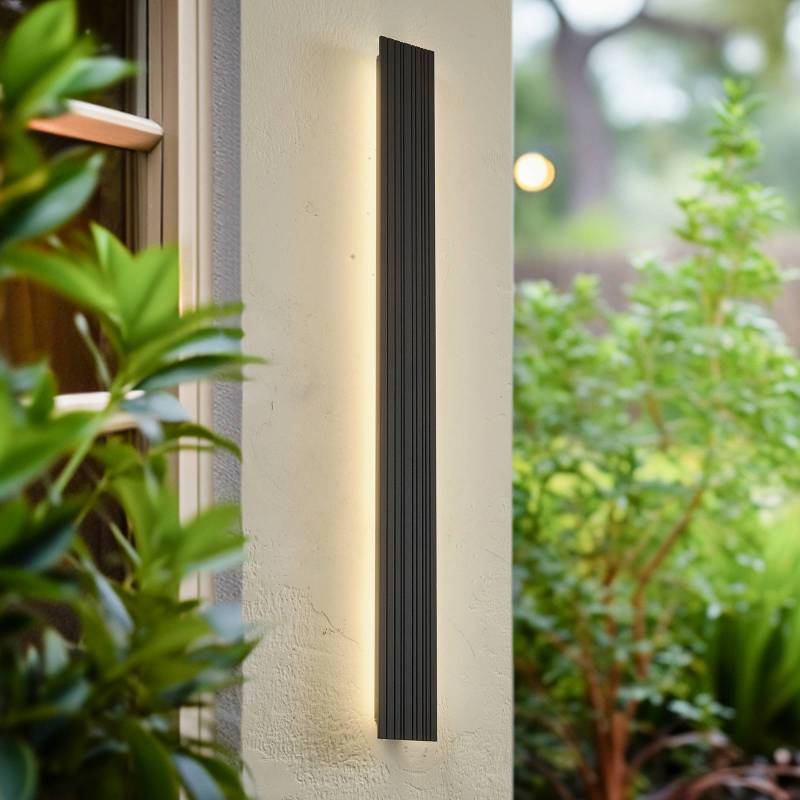 Lucande LED-Außenwandleuchte Melira, Höhe 100cm, anthrazit von LUCANDE