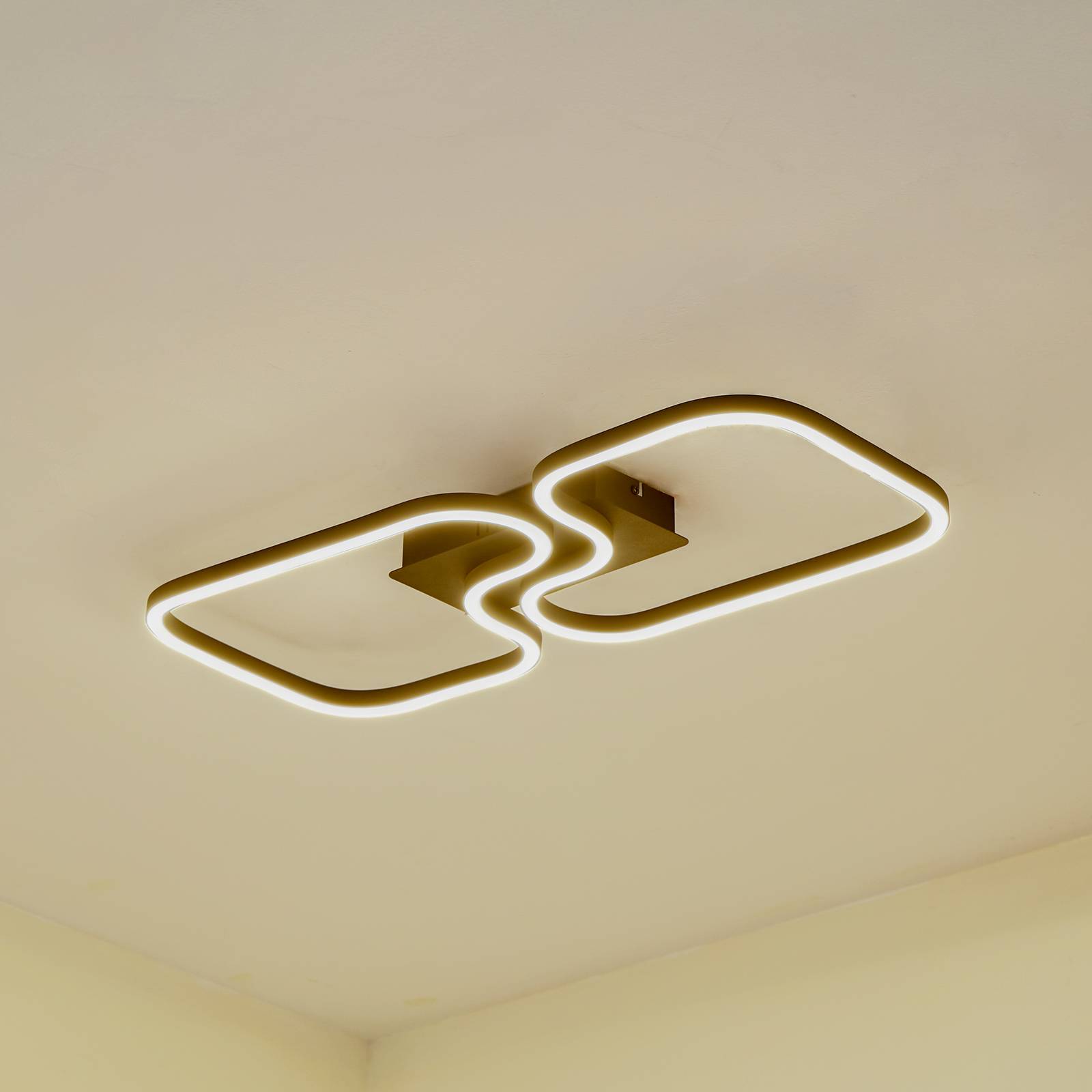 Lucande LED-Deckenleuchte Amiya, 64 cm, schwarz, Aluminium Lucande LED-Deckenleuchte Amiya, 64 cm, schwarz, Aluminium von LUCANDE