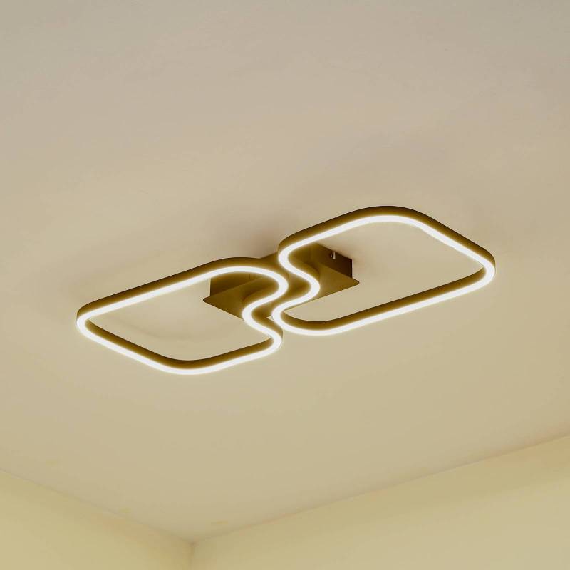 Lucande LED-Deckenleuchte Amiya, 64 cm, schwarz, Aluminium von LUCANDE