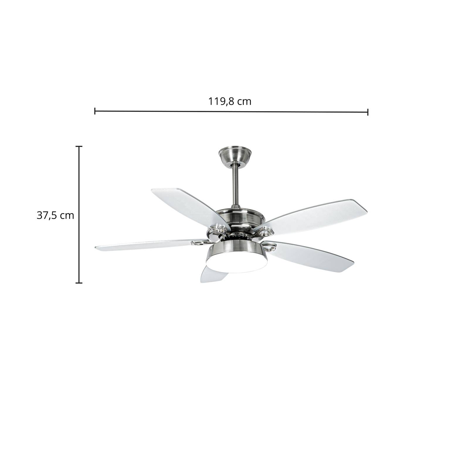 Lucande LED-Deckenventilator Kuvio, DC, leise, Ø 120 cm, CCT Lucande LED-Deckenventilator Kuvio, DC, leise, Ø 120 cm, CCT von LUCANDE