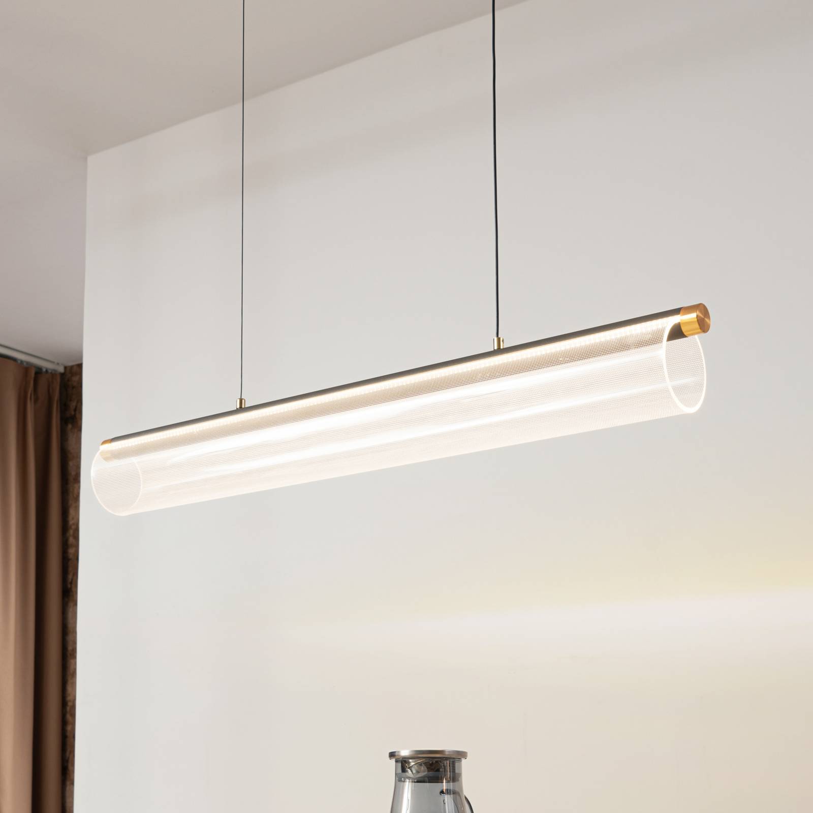 Lucande LED-Hängeleuchte Alania, transparent, Metall, 86,5cm Lucande LED-Hängeleuchte Alania, transparent, Metall, 86,5cm von LUCANDE