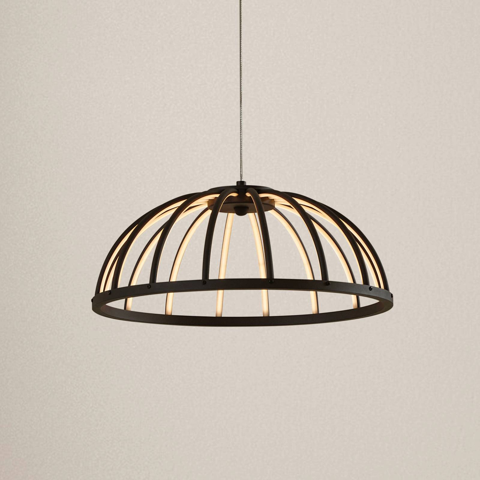Lucande LED-Hängeleuchte Attea, schwarz, Ø 40 cm, Aluminium Lucande LED-Hängeleuchte Attea, schwarz, Ø 40 cm, Aluminium von LUCANDE