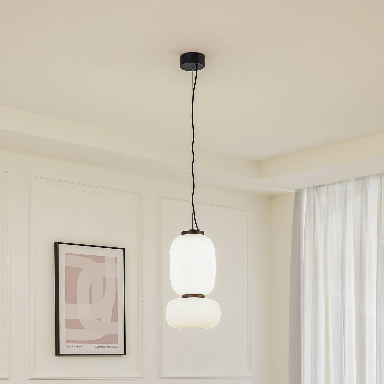 Lucande LED-Hängeleuchte Lucya, 2-flg., Glas, weiß, 43 cm Lucande LED-Hängeleuchte Lucya, 2-flg., Glas, weiß, 43 cm von LUCANDE