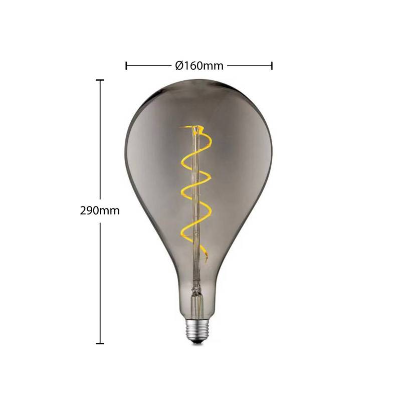 Lucande LED-Lampe E27 A160 4W 1.800K dimmbar smoke von LUCANDE