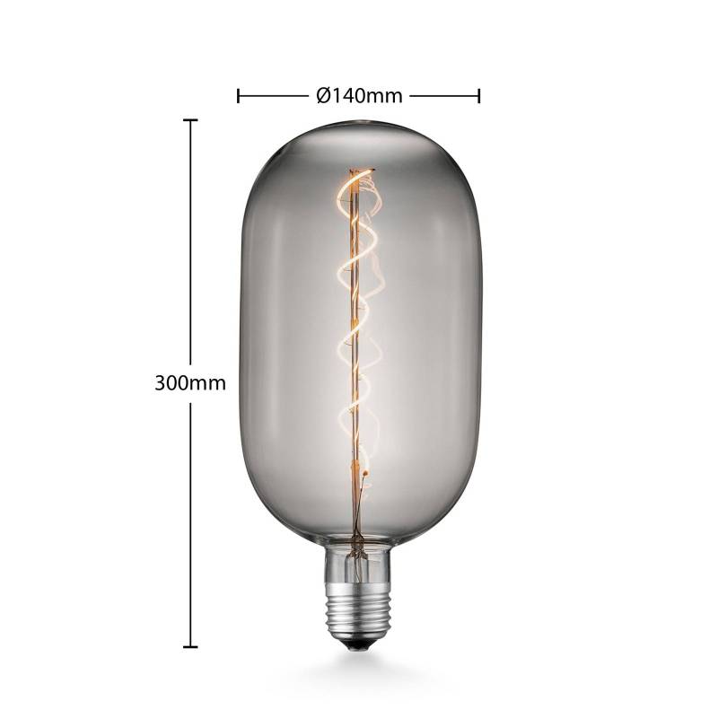 Lucande LED-Lampe E27 T140 4W 1.800K dimmbar smoke von LUCANDE