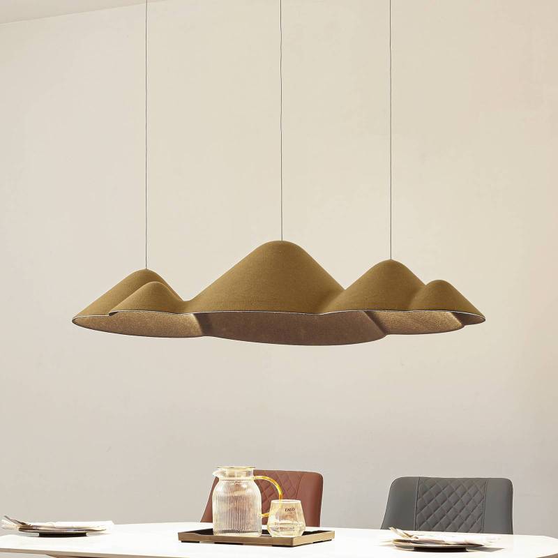 Lucande LED-Pendelleuchte Beutlin, grün, Filz, dimmbar von LUCANDE