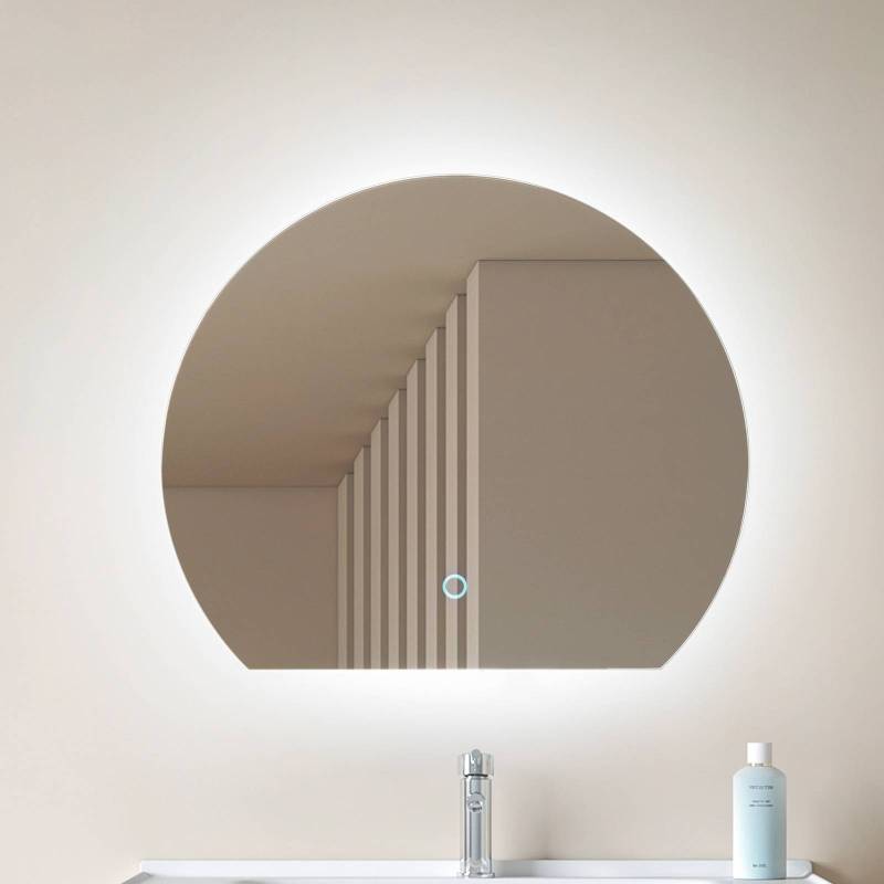 Lucande LED-Spiegel Celestiel, halbrund, CCT, Ø 50 cm von LUCANDE