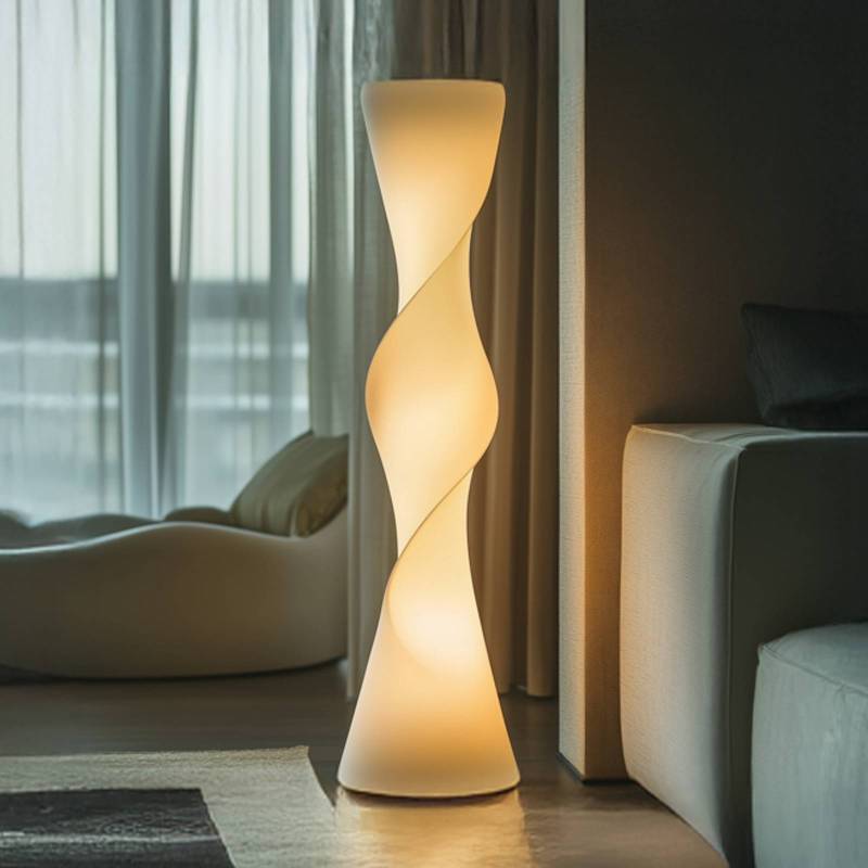 Lucande LED-Stehlampe Isa, weiß, Textil, Höhe 167 cm von LUCANDE