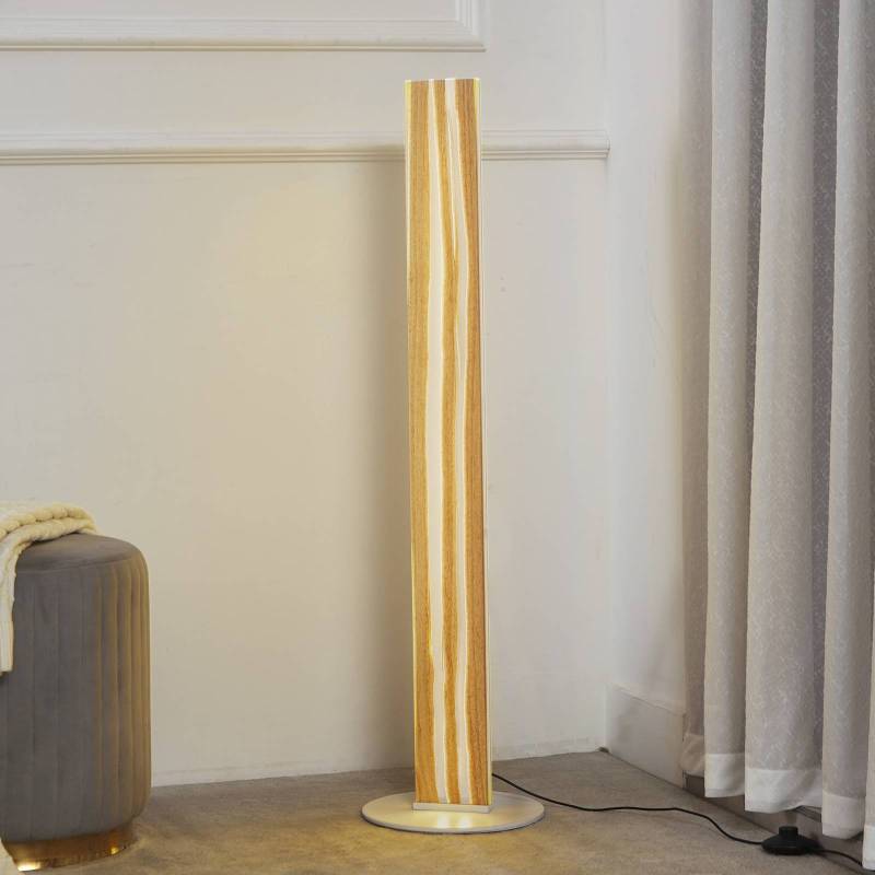 Lucande LED-Stehleuchte Silja, 101 cm, Holz, Harz, 3000K von LUCANDE
