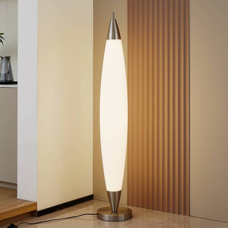 Lucande LED-Stehleuchte Tarell, weiß/nickel, 146 cm, dimmbar von LUCANDE