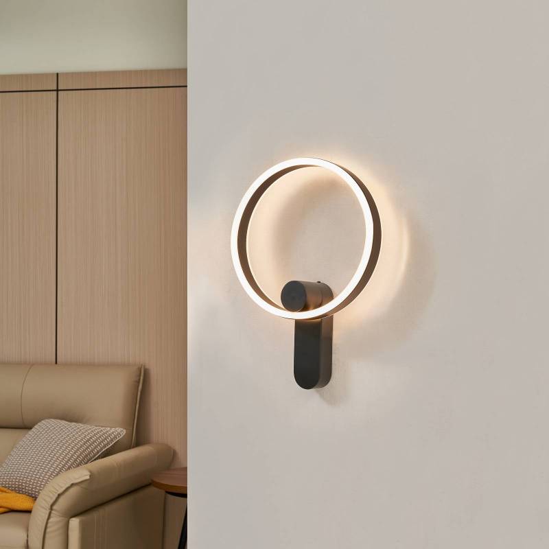 Lucande LED-Wandlampe Yekta, direkt, schwarz, dimmbar von LUCANDE