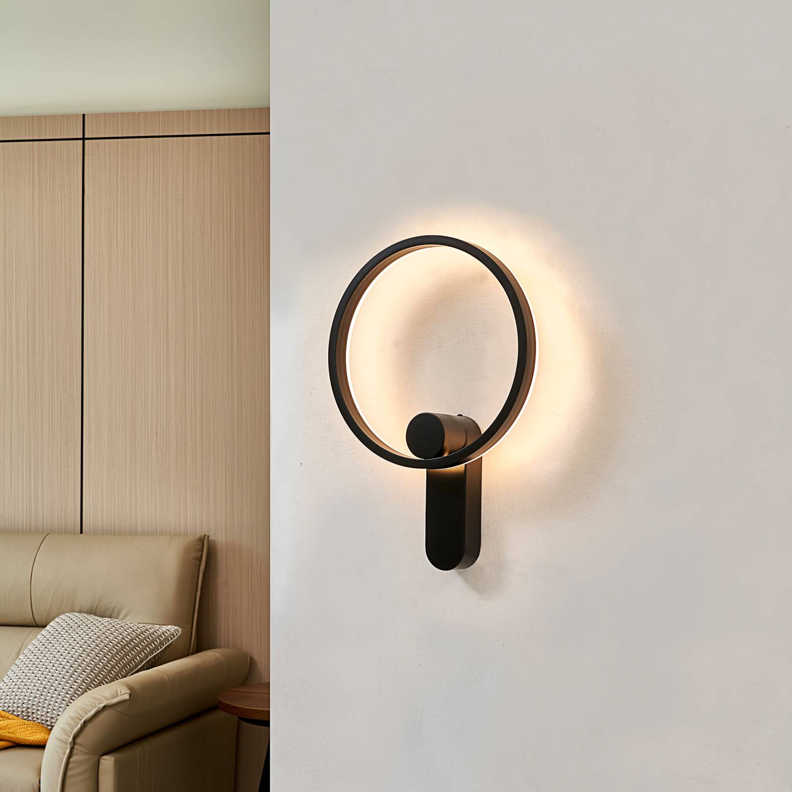 Lucande LED-Wandlampe Yekta, indirekt, schwarz, dimmbar Lucande LED-Wandlampe Yekta, indirekt, schwarz, dimmbar von LUCANDE