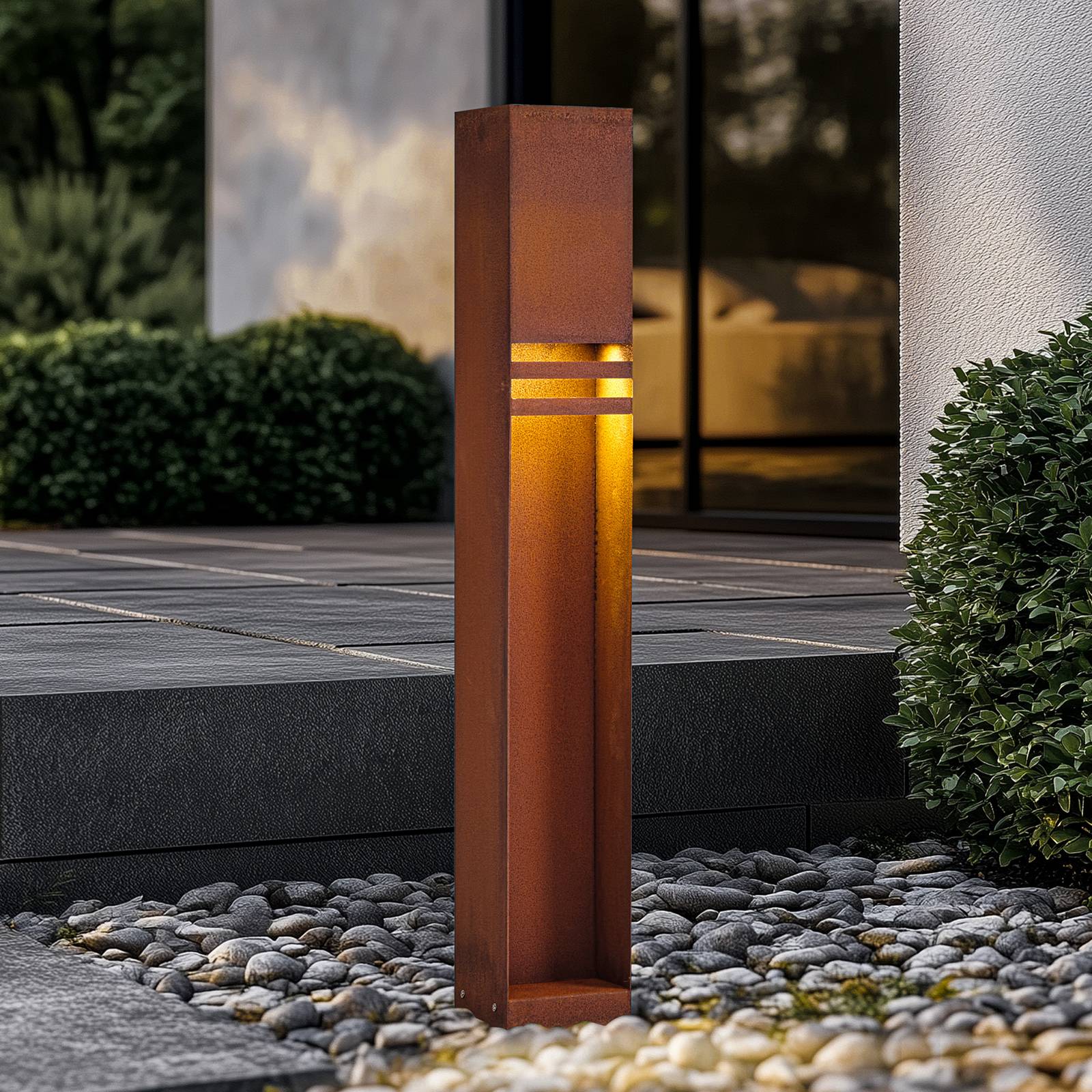 Lucande LED-Wegeleuchte Oxido, rostfarben, Cortenstahl Lucande LED-Wegeleuchte Oxido, rostfarben, Cortenstahl von LUCANDE