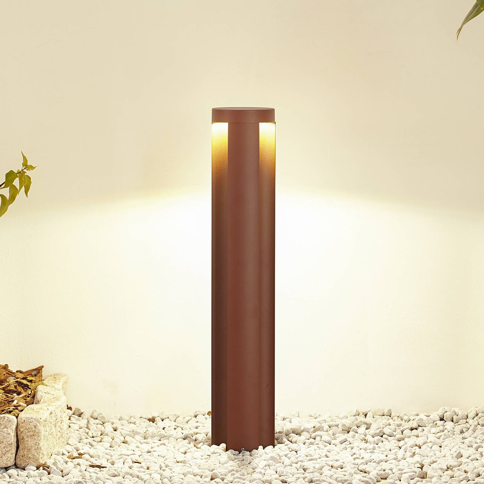 Lucande LED-Wegeleuchte Raiku, rostfarben, Aluminium, 65 cm Lucande LED-Wegeleuchte Raiku, rostfarben, Aluminium, 65 cm von LUCANDE