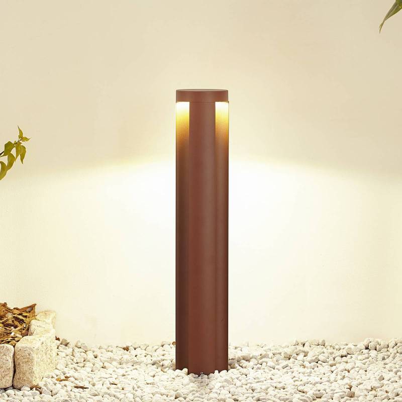 Lucande LED-Wegeleuchte Raiku, rostfarben, Aluminium, 65 cm von LUCANDE