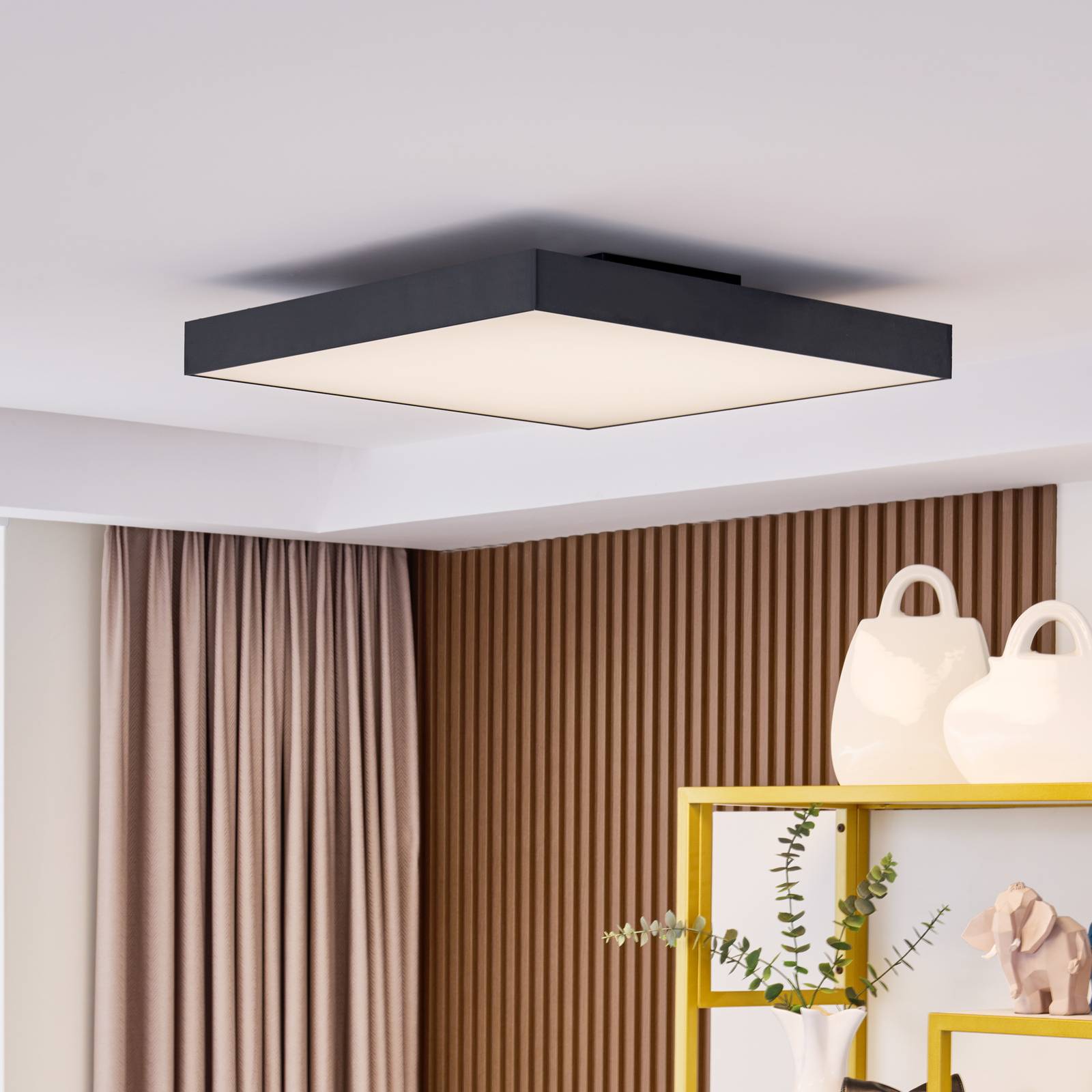 Lucande LED-Deckenlampe Leicy, schwarz, 60 cm, RGBIC, CCT Lucande LED-Deckenlampe Leicy, schwarz, 60 cm, RGBIC, CCT von LUCANDE