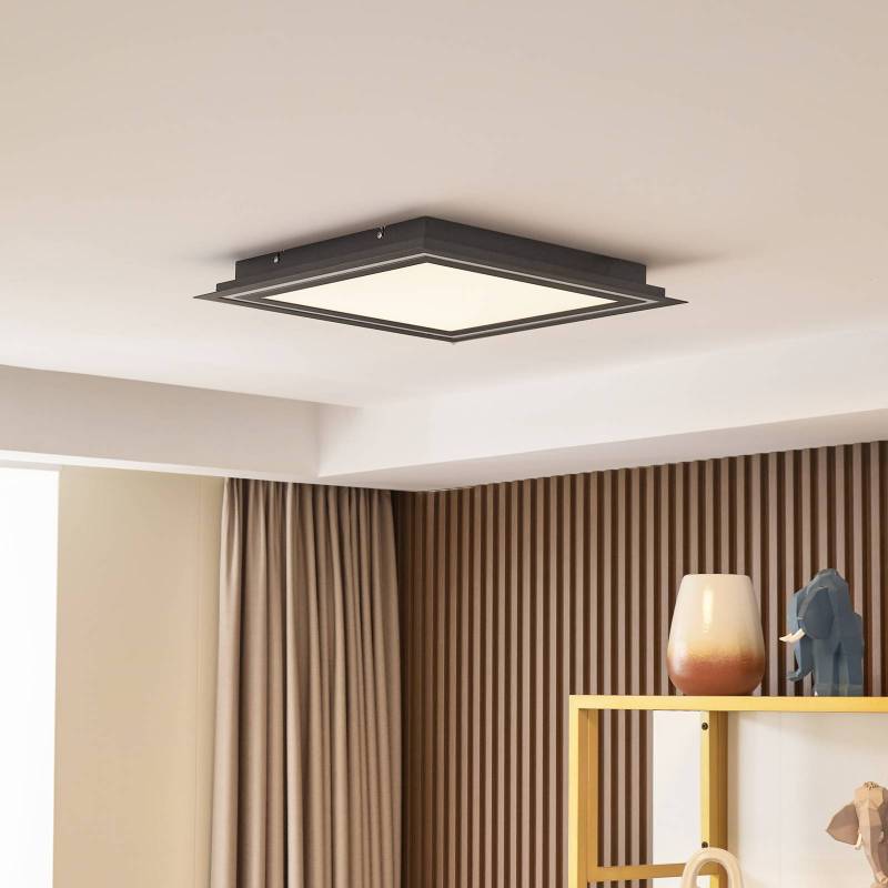 Lucande LED-Deckenlampe Leicy, schwarz, 44 cm, RGB, CCT von LUCANDE