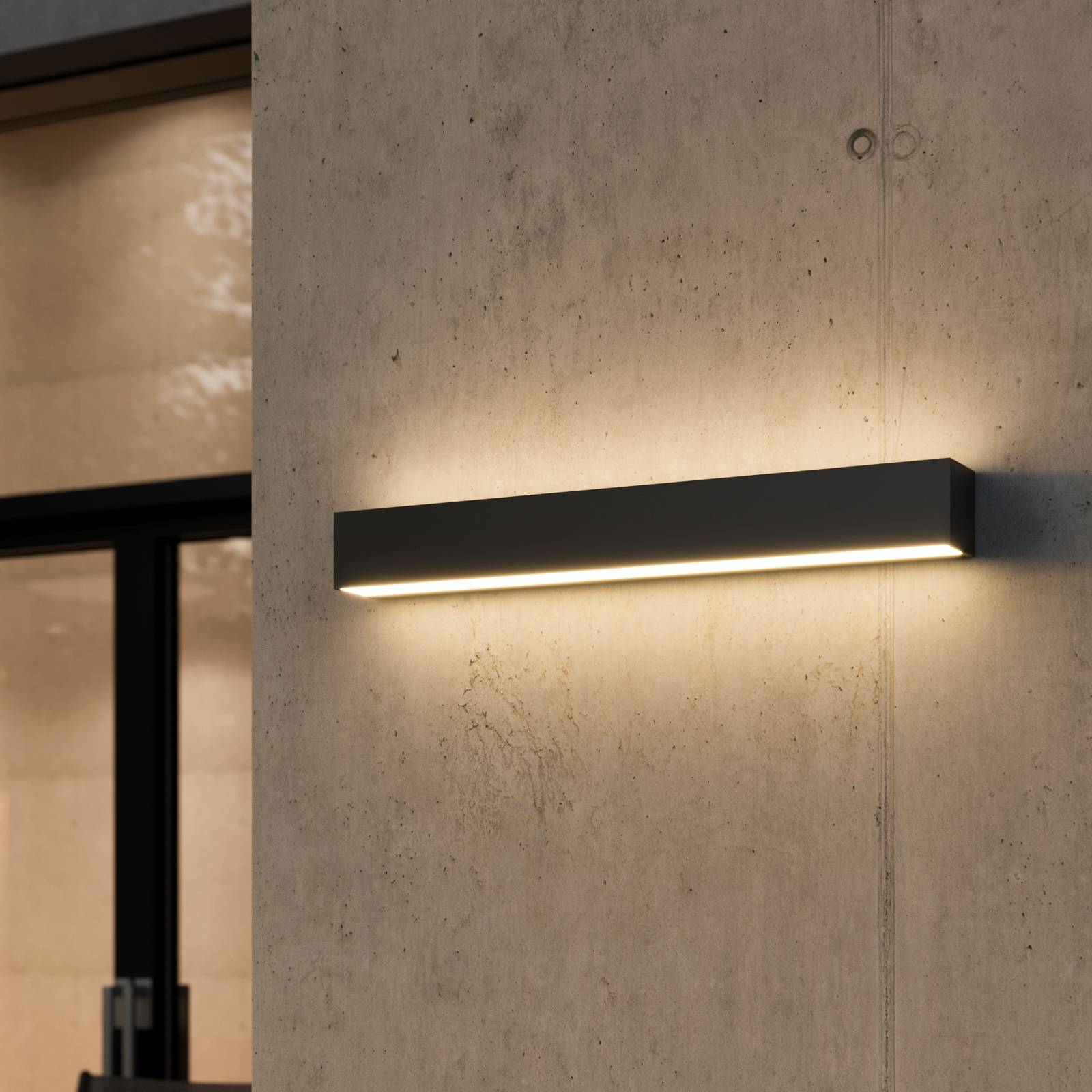 Lucande LED-Außenwandlampe Lengo, 50 cm, grafitgrau, 2-flg. von LUCANDE