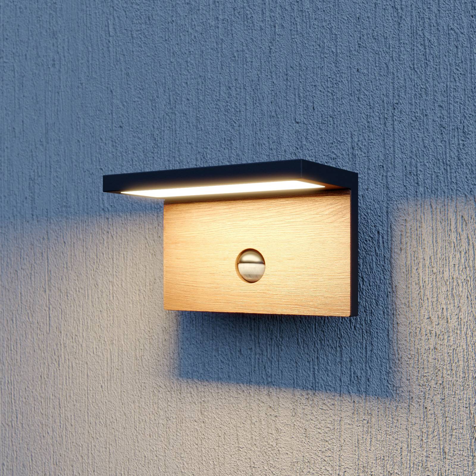 Lucande Lignus LED-Außenwandlampe, Bewegungsmelder von LUCANDE