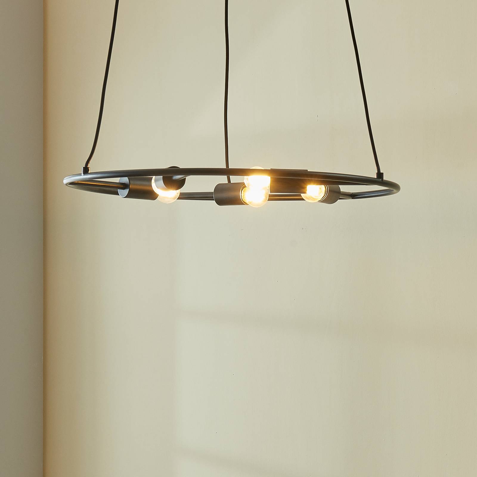 Lucande Linnard Hängeleuchte aus Stahl, 5-flammig Lucande Linnard Hängeleuchte aus Stahl, 5-flammig von LUCANDE