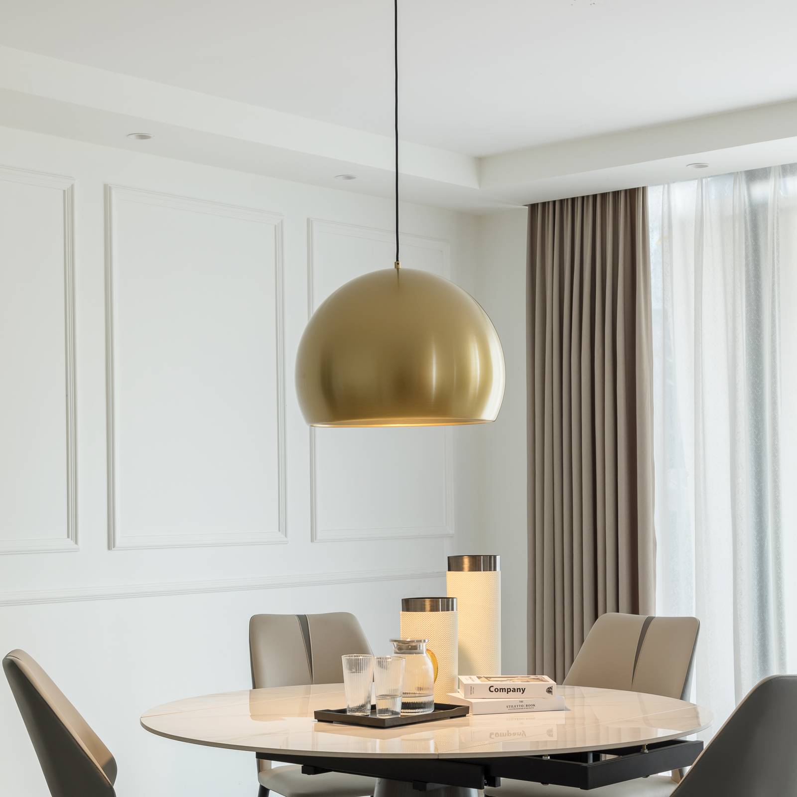 Lucande LED-Hängeleuchte Lythara, gold, Ø 50 cm, Aluminium Lucande LED-Hängeleuchte Lythara, gold, Ø 50 cm, Aluminium von LUCANDE