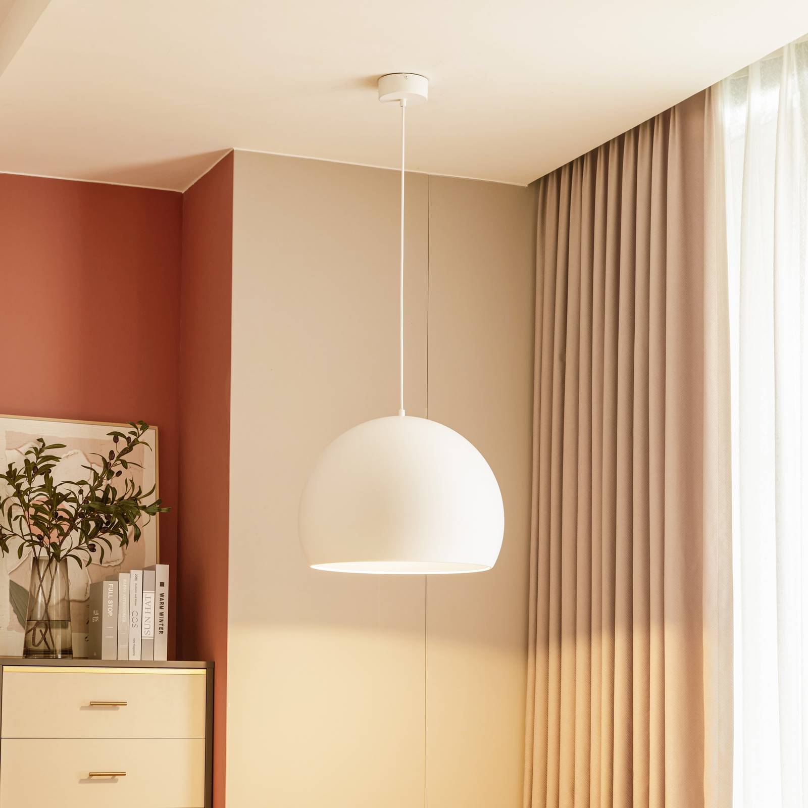 Lucande LED-Hängeleuchte Lythara, weiß, Ø 50 cm, Aluminium Lucande LED-Hängeleuchte Lythara, weiß, Ø 50 cm, Aluminium von LUCANDE