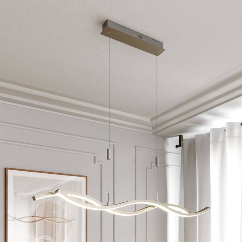 Lucande LED-Hängeleuchte Mairia, silber, höhenverstellbar von LUCANDE
