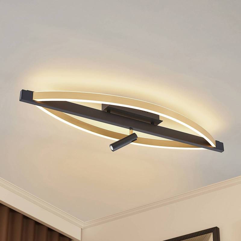 Lucande Matwei LED-Deckenlampe, oval, messing von LUCANDE