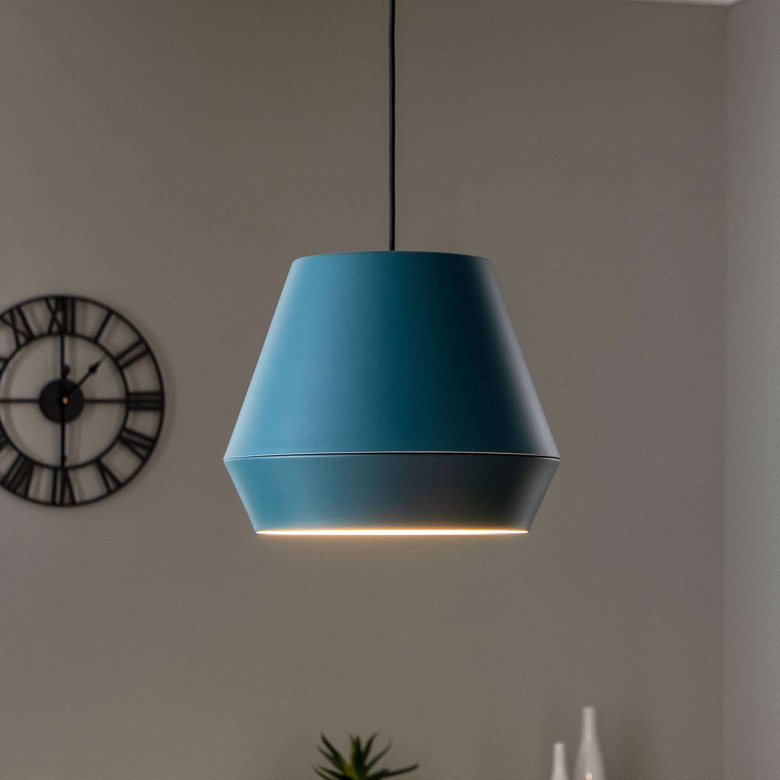 Lucande Mynoria LED-Hängeleuchte, blau, Aluminium, Ø 35 cm Lucande Mynoria LED-Hängeleuchte, blau, Aluminium, Ø 35 cm von LUCANDE