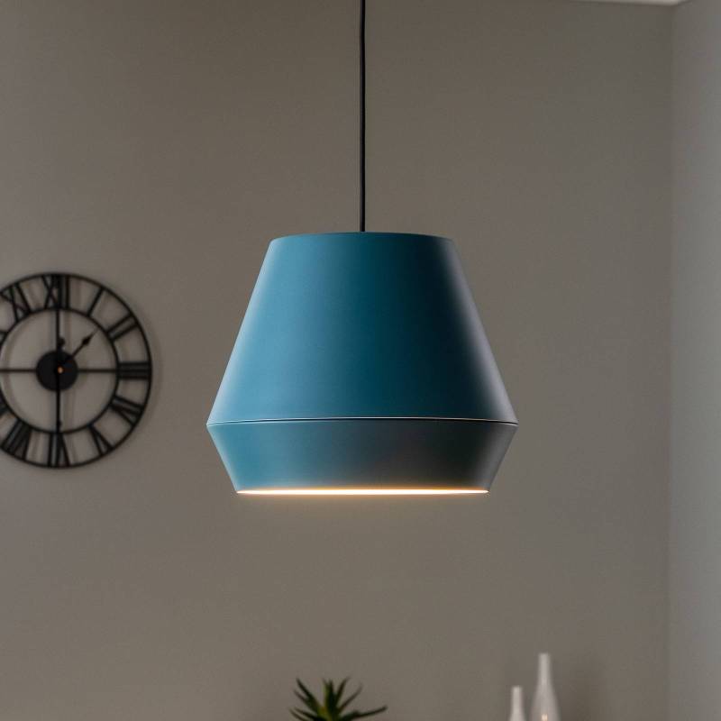 Lucande Mynoria LED-Hängeleuchte, blau, Aluminium, Ø 35 cm von LUCANDE