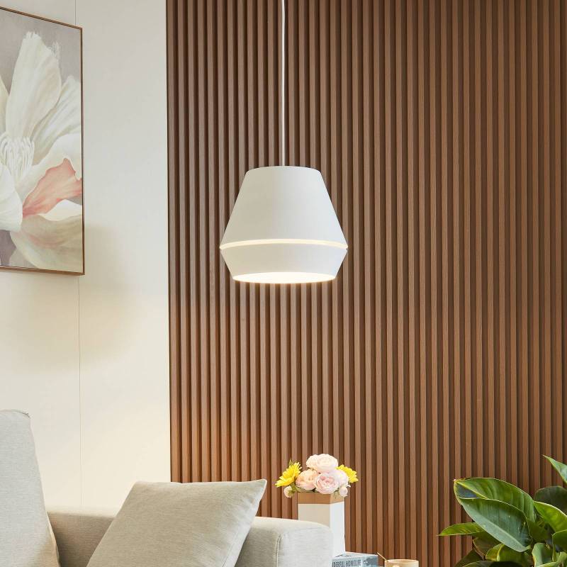 Lucande Mynoria LED-Hängeleuchte, weiß, Aluminium, Ø 35 cm von LUCANDE