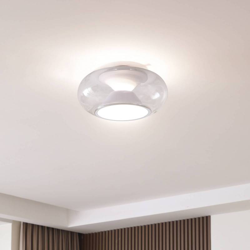 Lucande LED-Deckenleuchte Orasa, Glas, weiß/klar, Ø 43 cm von LUCANDE