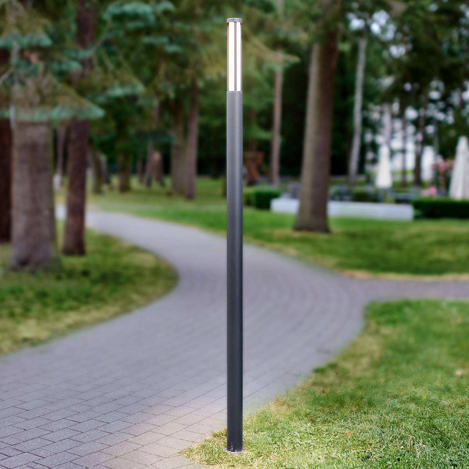 Lucande Sidny LED-Mastleuchte in Dunkelgrau 220 cm von LUCANDE