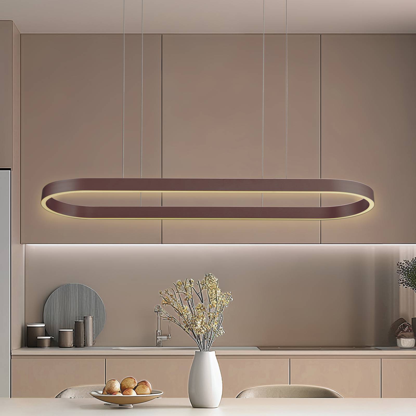 Lucande Smart LED-Hängeleuchte Melinay, kaffee, CCT, Tuya Lucande Smart LED-Hängeleuchte Melinay, kaffee, CCT, Tuya von LUCANDE
