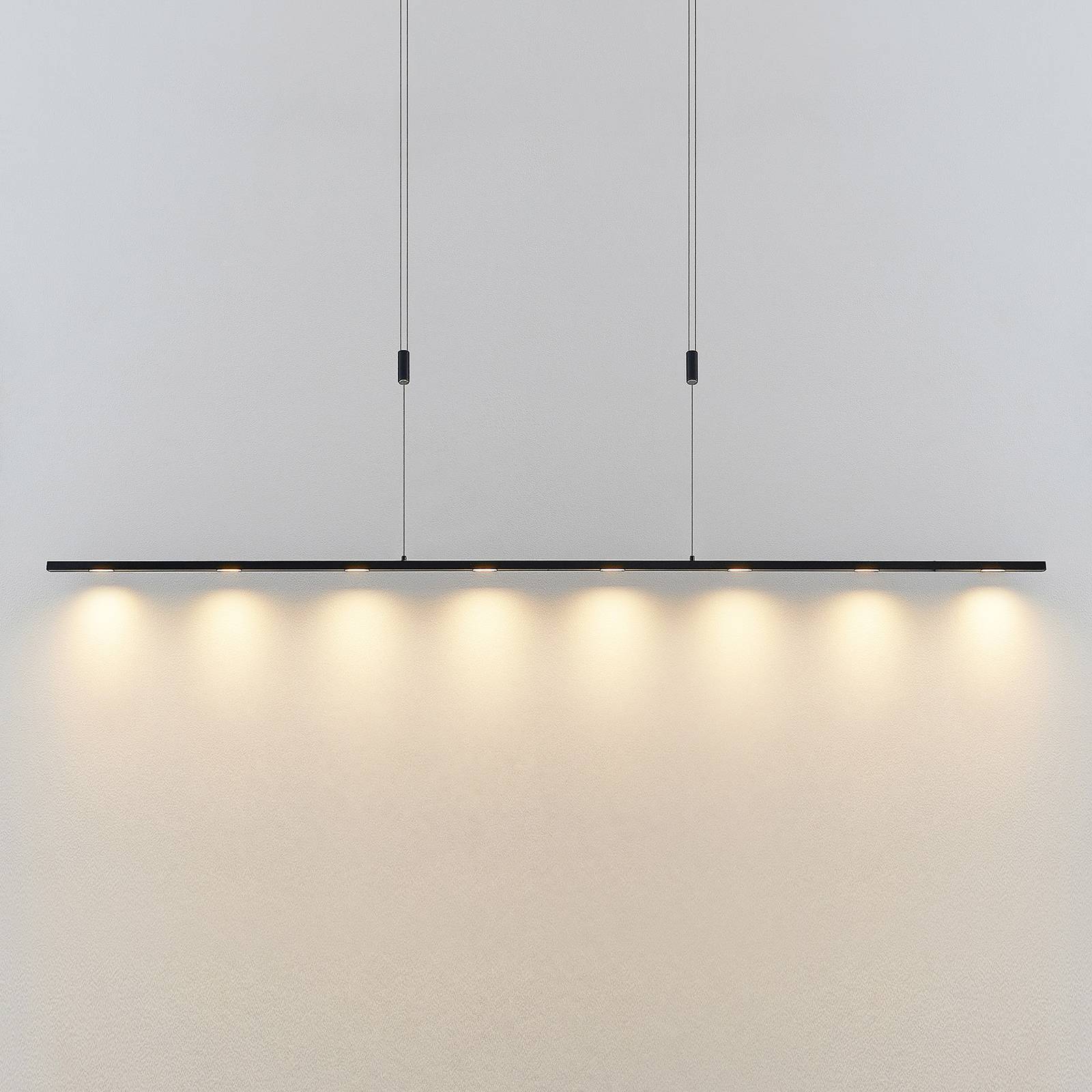 Lucande Stakato LED-Hängeleuchte 8fl. 180 cm lang von LUCANDE