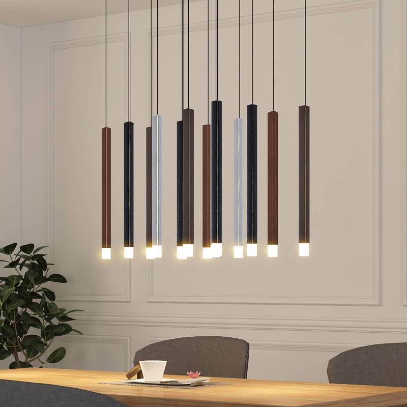 Lucande LED-Pendelleuchte Stoika, 80cm, 16-flg., eckig von LUCANDE